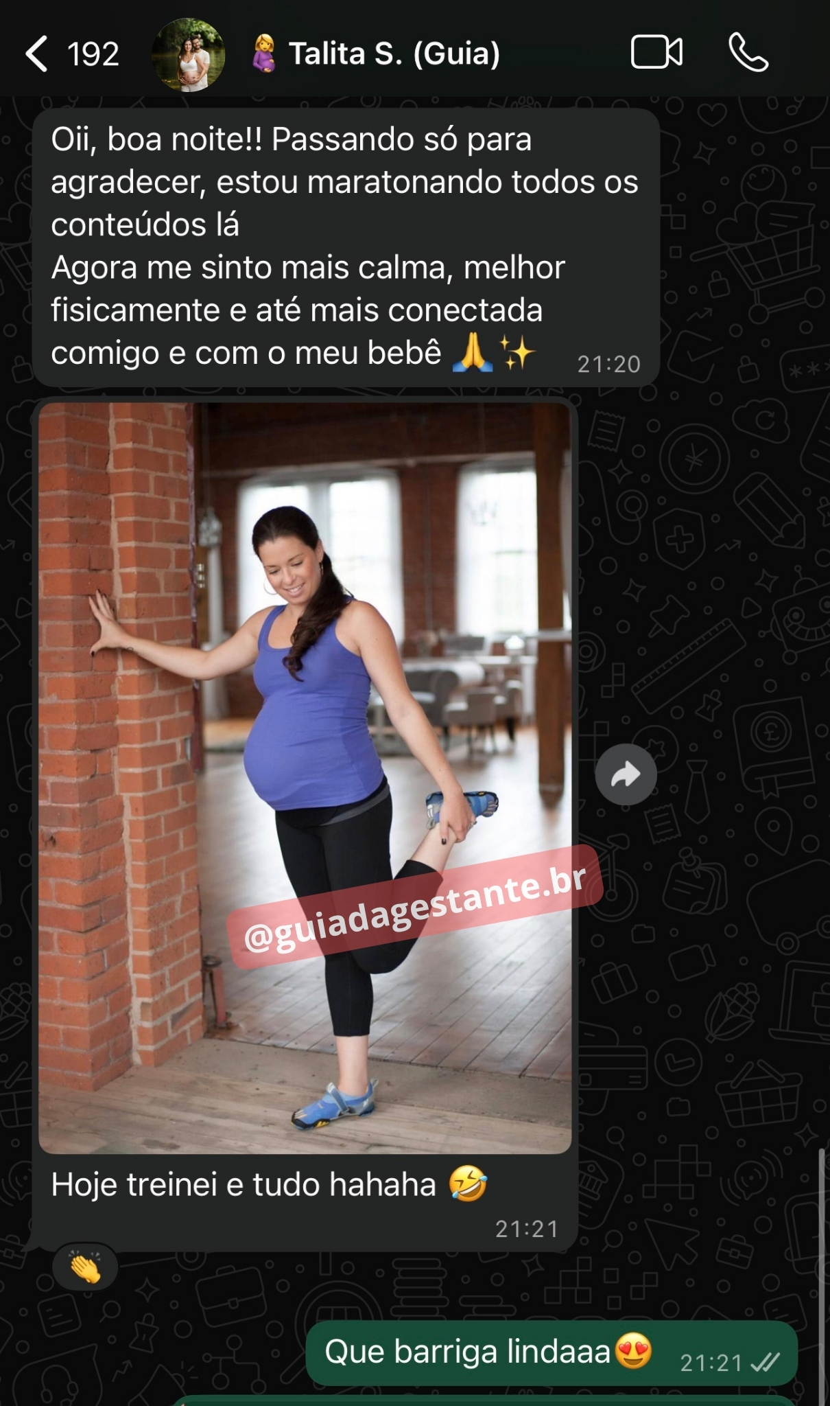 Depoimento de Talita S. - Agora me sinto mais calma, melhor fisicamente e conectada com meu bebê